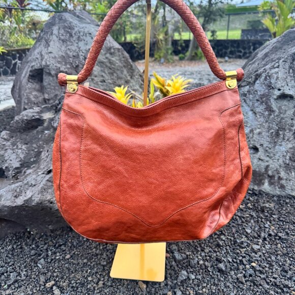 Jimmy Choo Leather Hobo Shoulder Bag Braided Handle 2000s to early 2010s era - Picture 2 of 15